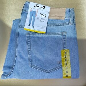Seven7 90's Straight Jeans in Light Blue size 8 NWT